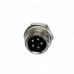 Connectors 5 pin Microphone  Plug 12MM Thread Female Socket Panel